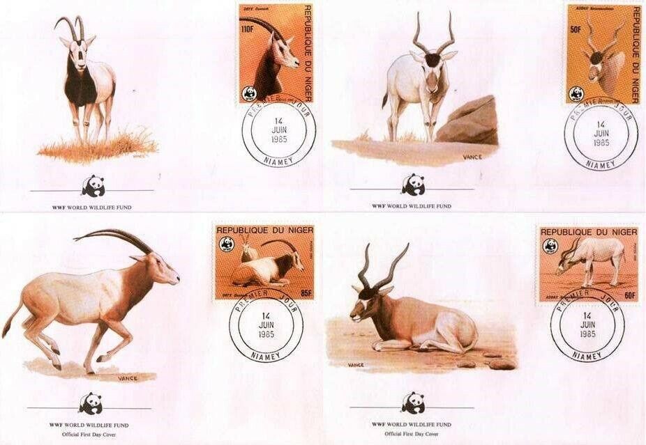 (image for) WWF Niger 1985 Beautiful Fdc Ox