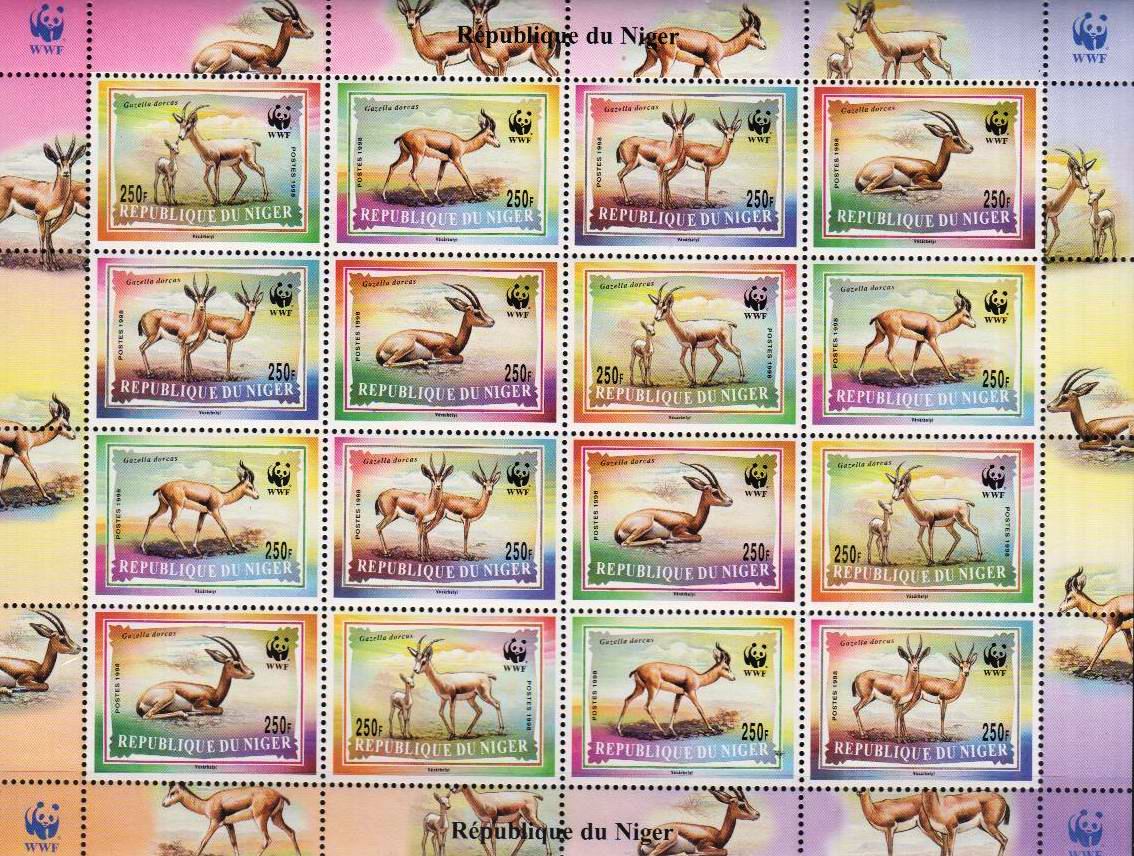 (image for) WWF Niger 1988 Stamps Chinkara Gazelle