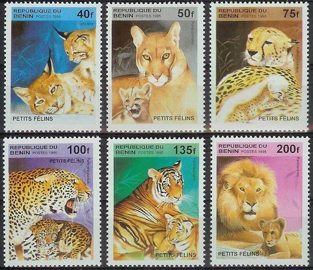 (image for) Benin 1995 Stamps Wild Cats MNH