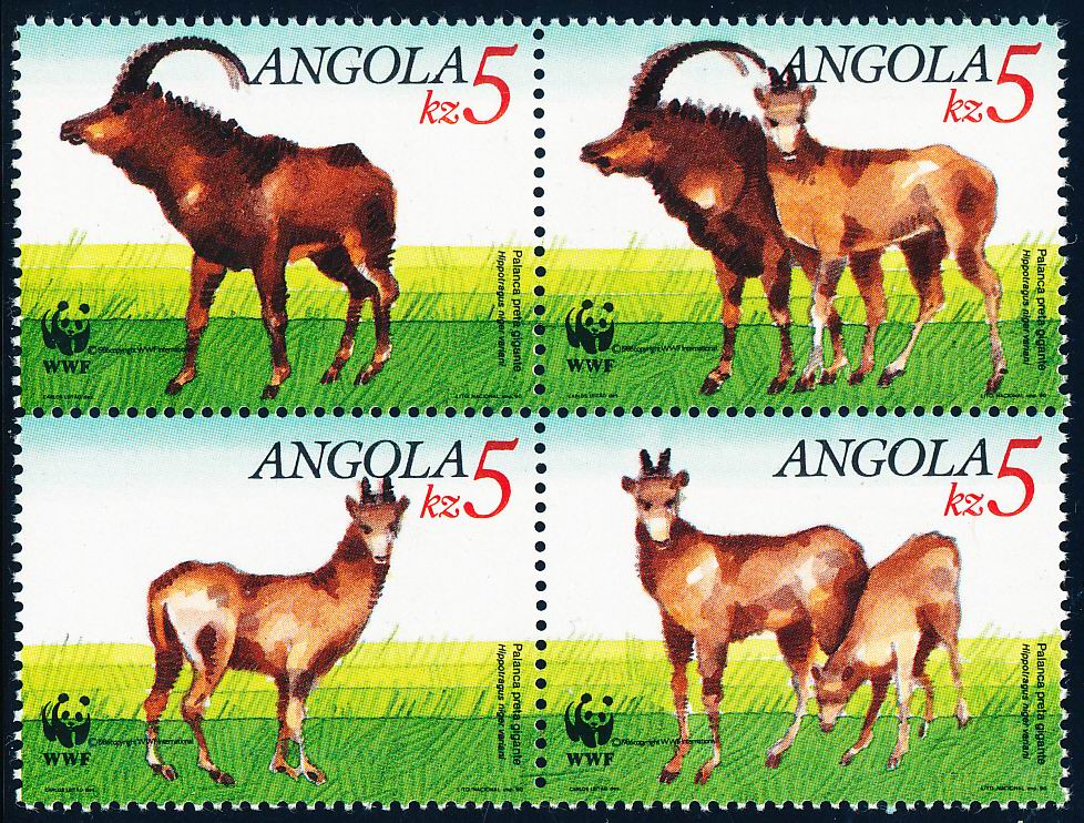 (image for) WWF Angola 1990 Stamps Giant Sable Antelope