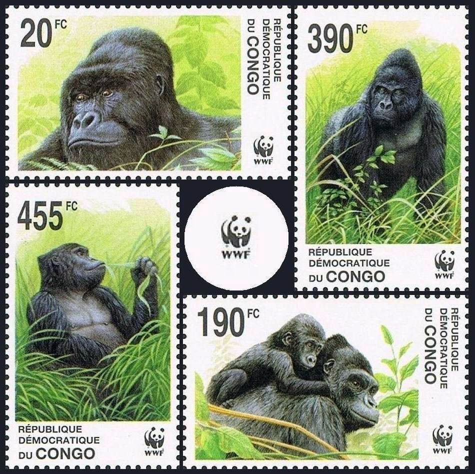 (image for) WWF Congo 2002 Stamps Grauer's Gorilla MNH