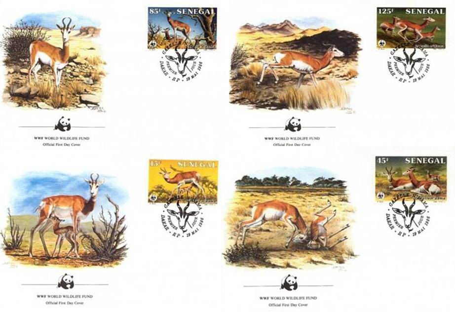 (image for) WWF Senegal 1986 Beautiful Fdc Dama Gazelle
