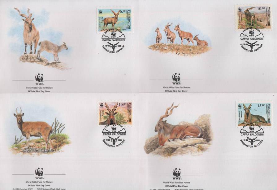 (image for) WWF Uzbekistan 1995 Beautiful Fdc Markhor