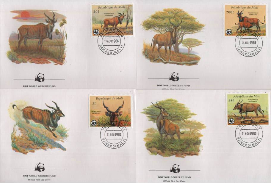 (image for) WWF Mali 1986 Beautiful Fdc Western Giant Eland