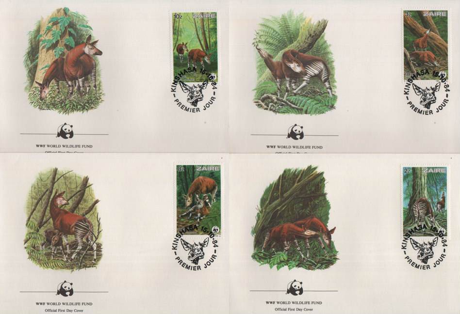 (image for) WWF Zaire 1984 Beautiful Fdc Okapi