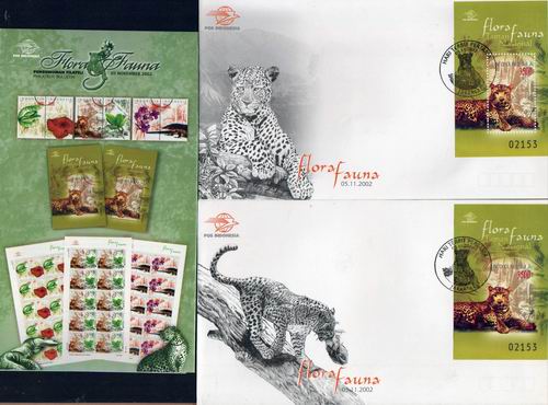 (image for) Indonesia 2002 Fdc Clouded Leopard MS On FDC Limited Issue