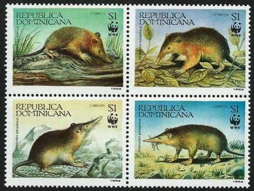 (image for) WWF Dominicana 1994 Stamps Hattian Solenodon