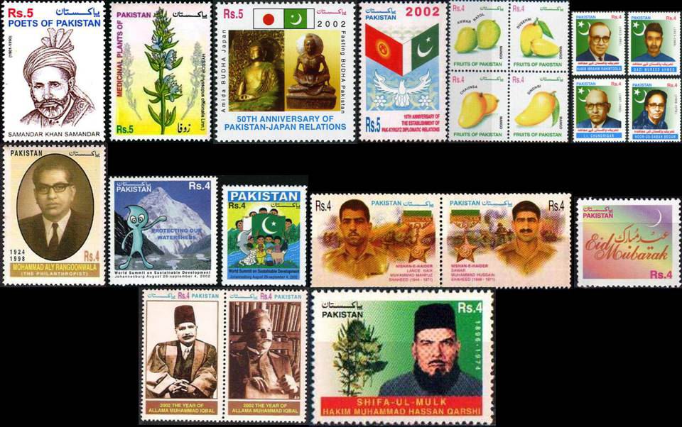(image for) Pakistan Stamps 2002 Year Pack Allama Iqbal Buddha K2 Mountains