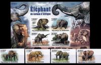 Burundi 2011 S/Sheet & Stamps Imperf Elephants