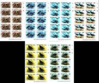 Barbuda 1976 Beautiful Stamps Birdss Corner Block Of 10 MNH