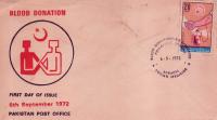 Pakistan Fdc 1972 Blood Donation