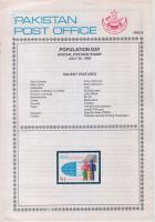 Pakistan Fdc 1992 Brochure & Stamp World Population Day