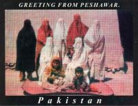 Afghanistan Postcard Afghan Women In Burqas Taliban Era