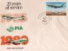 Pakistan Fdc 1980 Brochure & Stamp 25th Anniversary PIA Boeing