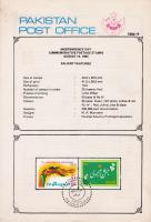 Pakistan Fdc 1984 Brochure & Stamps Independence Day