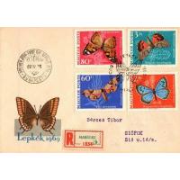 Hungary 1969 Fdcs Butterflies