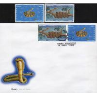 Laos Fdc 2001 & Stamps Year Of Snake