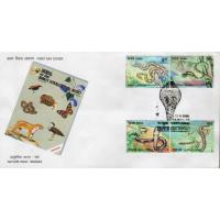 India Fdc 2003 Nature India Snakes