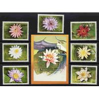 Cambodia 1989 S/Sheet & Stamps Flowers