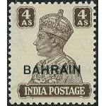 British India Bahrain 1942 KGVI 4 Anna Stamp MNH