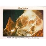 Pakistan Beautiful Postcard Ulter & Lady Finger Peaks