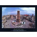 Pakistan Beautiful Postcard Clock Tower Faisalabad