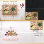 India France 2003 Joint Issue Fdc S/Sheet & Setenant Stamps