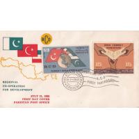 Pakistan 1965 -1979 Fdc Joint Issue RCD Pakistan Turkey