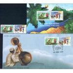 India Cyprus 2006 Joint Issue Fdc S/Sheet & Setenant Stamps