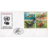 United Nation 1993 Fdc Preserve Wildlife Butterfly Owl