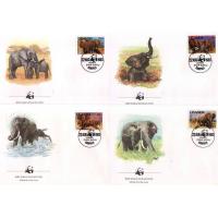 WWF Uganda 1983 Fdc Elephants