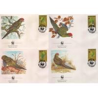WWF Norfolk Island 1987 Fdc Parrots