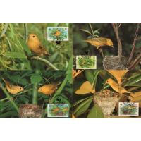 WWF Barbados 1991 Maxi Cards  Yellow Warbler Gold Forest Singer