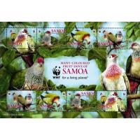 WWF Samoa 2011 Stamps Birds Fruit Dove MNH