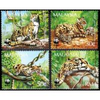 WWF Malaysia 1995 Stamps Clouded Leopard MNH