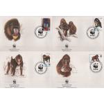 WWF Guinea 1991 Beautiful Fdc Mandrill Monkeys