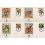 WWF Guinee 1987 Beautiful Fdc African Wild Dogs