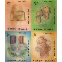 Sanda Island Blk 4 3D Mahatma Gandhi & Belongings Medal