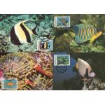 WWF Maldives 1986 Maxi Cards Fishes