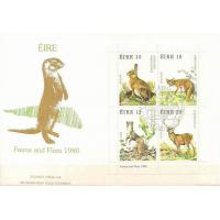 Eireland 1980 Fdc Rabbit Fox Squirrel Etc