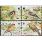 WWF Samoa 1990 Stamps Birds Robin Honeyeater Starling MNH