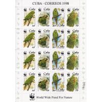 WWF Cuba 1998 Stamps Birds Parrots