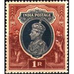 British India KGVI 1946 1 Rupee Stamps MNH