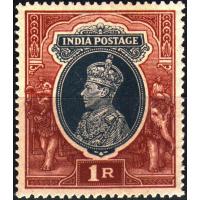 British India KGVI 1946 1 Rupee Stamps MNH