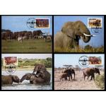 WWF Uganda 1983 Maxi Cards Elephants