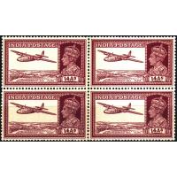 British India 1940 KGVI 14 Anna Stamps MNH