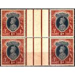 British India 1946 KGVI 1 Rupee Stamps MNH