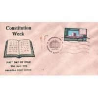 Pakistan Fdc 1973 Constitution Week