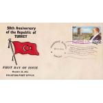 Pakistan Fdc 1973 & Stamp Turkish Republic Kemal Ataturk
