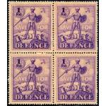 India 1943 Stamps WW2 Defence War Fund 1 Rupee Label MNH
